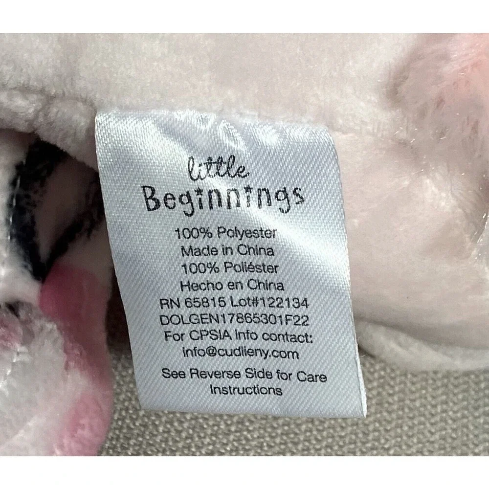 Little Beginnings Lovey Pink Unicorn Plush With Floral Security Blanket Baby